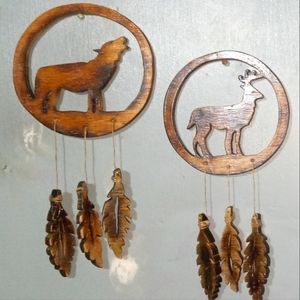 Hand made wooden dream catchers